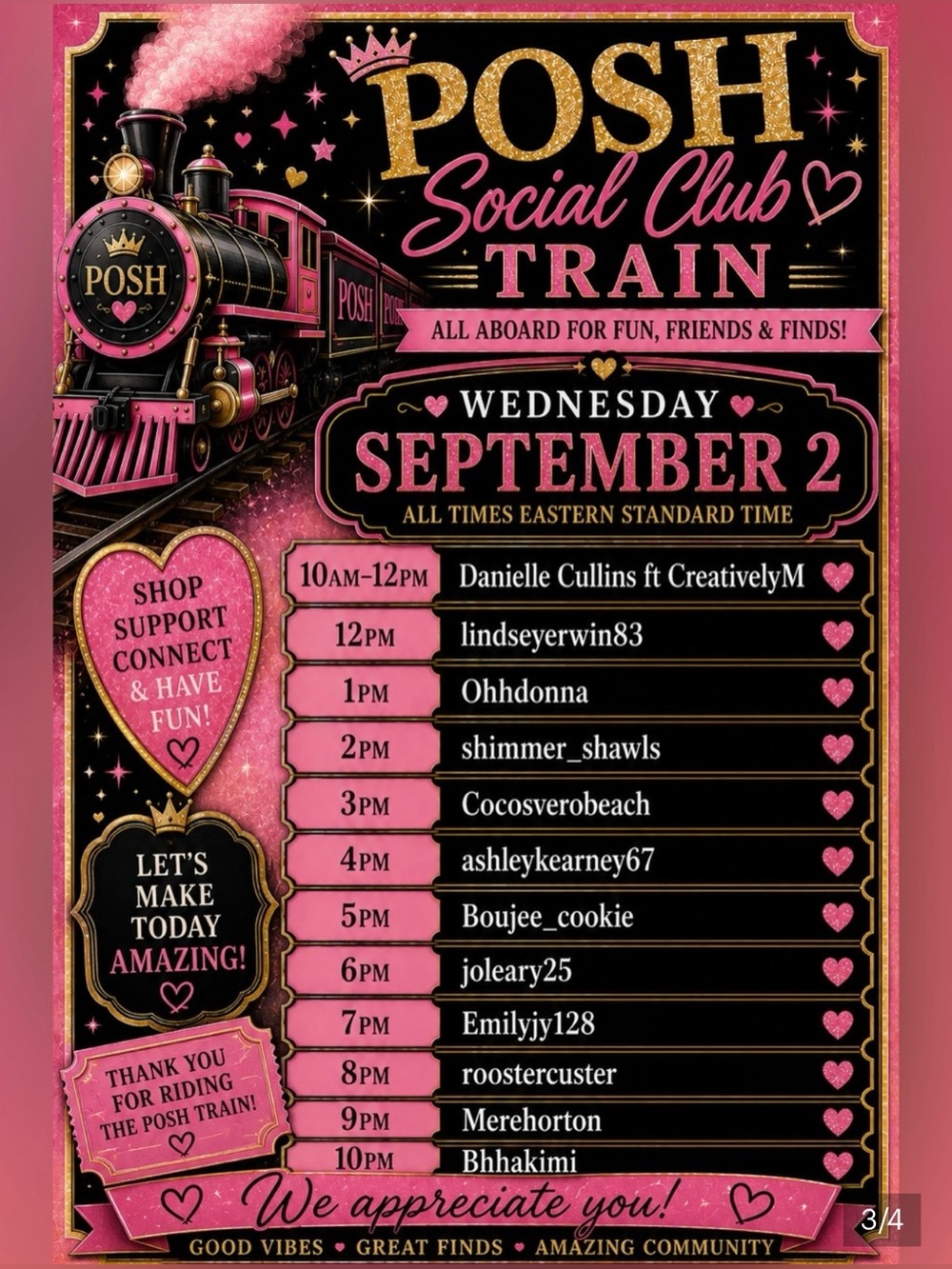 Join Me @ 1pm 9/2! Posh Social Club